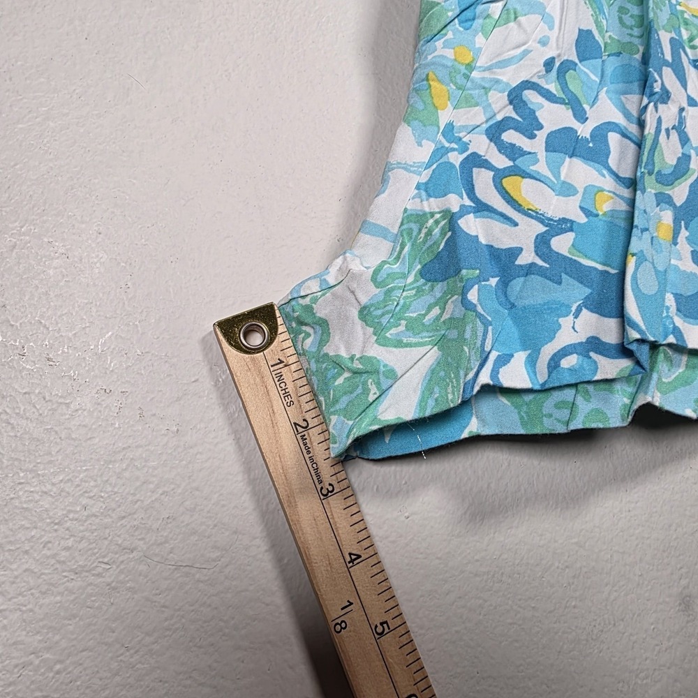 Lilly Pulitzer Tybee In A Pinch Blue Sleeveless Tassel Tie Short Romper XXS - Picture 11 of 14